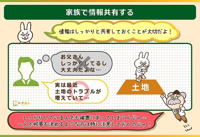 不動産の管理について家族で情報を共有することが重要